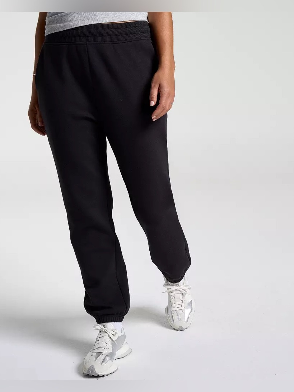 CALIA Soft Scuba Fleece Cinch Jogger Black M NWT
